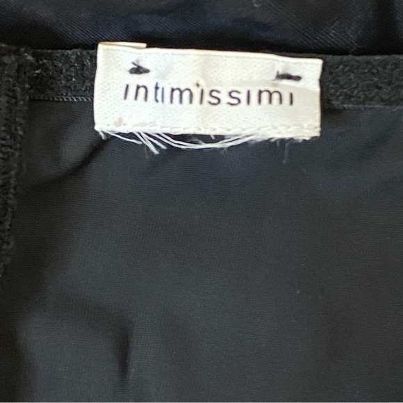Intimissimi Black Animal Print Satin Corset Garder Bra Top - Picture 6 of 6